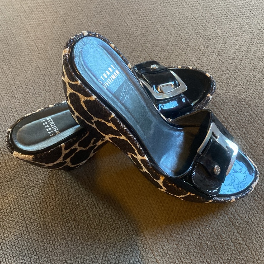 Stuart Weitzman Wedge High Heels in Excellent Condition. Size 9 1/2. - Picture 2 of 6